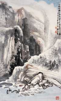 郑百重 雪景 镜心